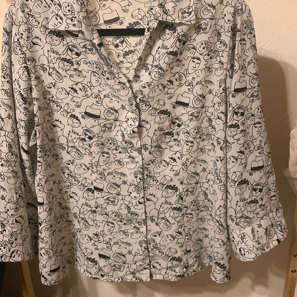 Fun printed button up